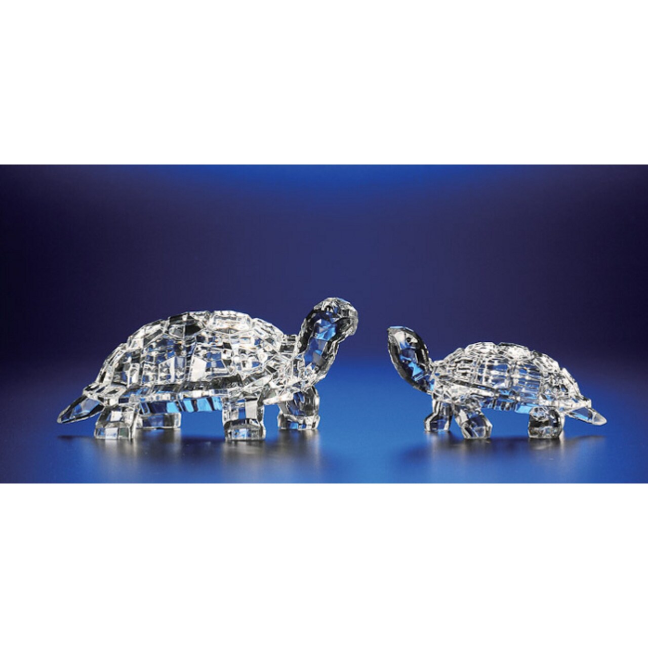 Icy Giftware Crystal Turtle Christmas Figurine Decorations - 2.25" - Set of 2
